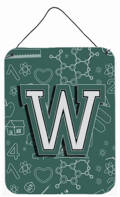 Letter W Back to School Initial Wall or Door Hanging Prints CJ2010-WDS1216 by Caroline's Treasures