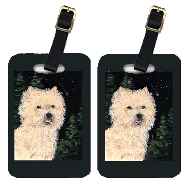 Starry Night Cairn Terrier Luggage Tags Pair of 2 by Caroline's Treasures