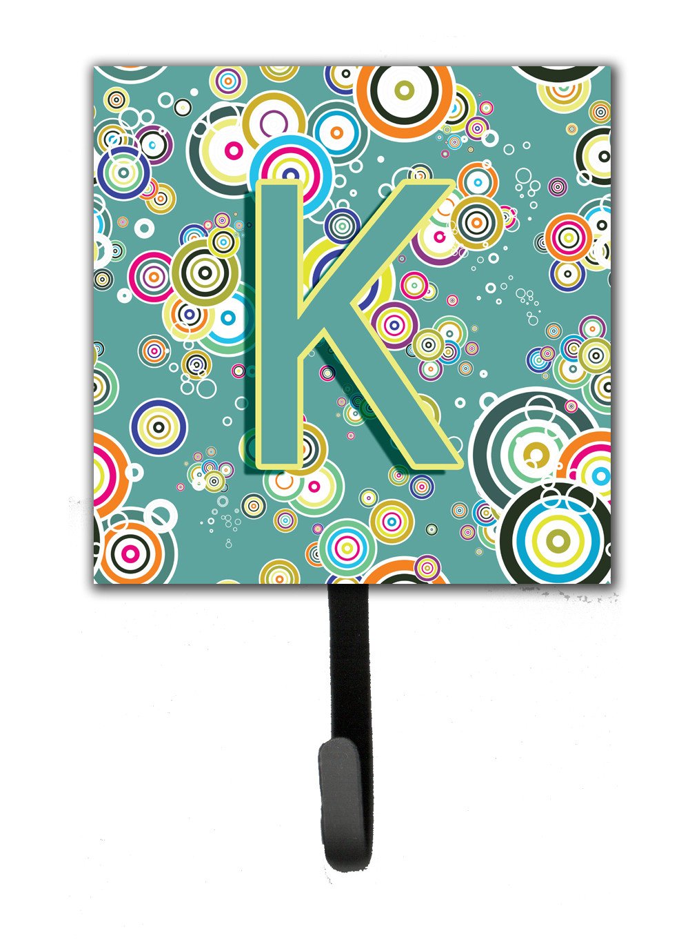 Letter K Circle Circle Teal Initial Alphabet Leash or Key Holder CJ2015-KSH4 by Caroline's Treasures