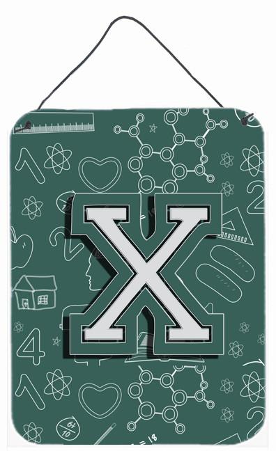 Letter X Back to School Initial Wall or Door Hanging Prints CJ2010-XDS1216 by Caroline's Treasures