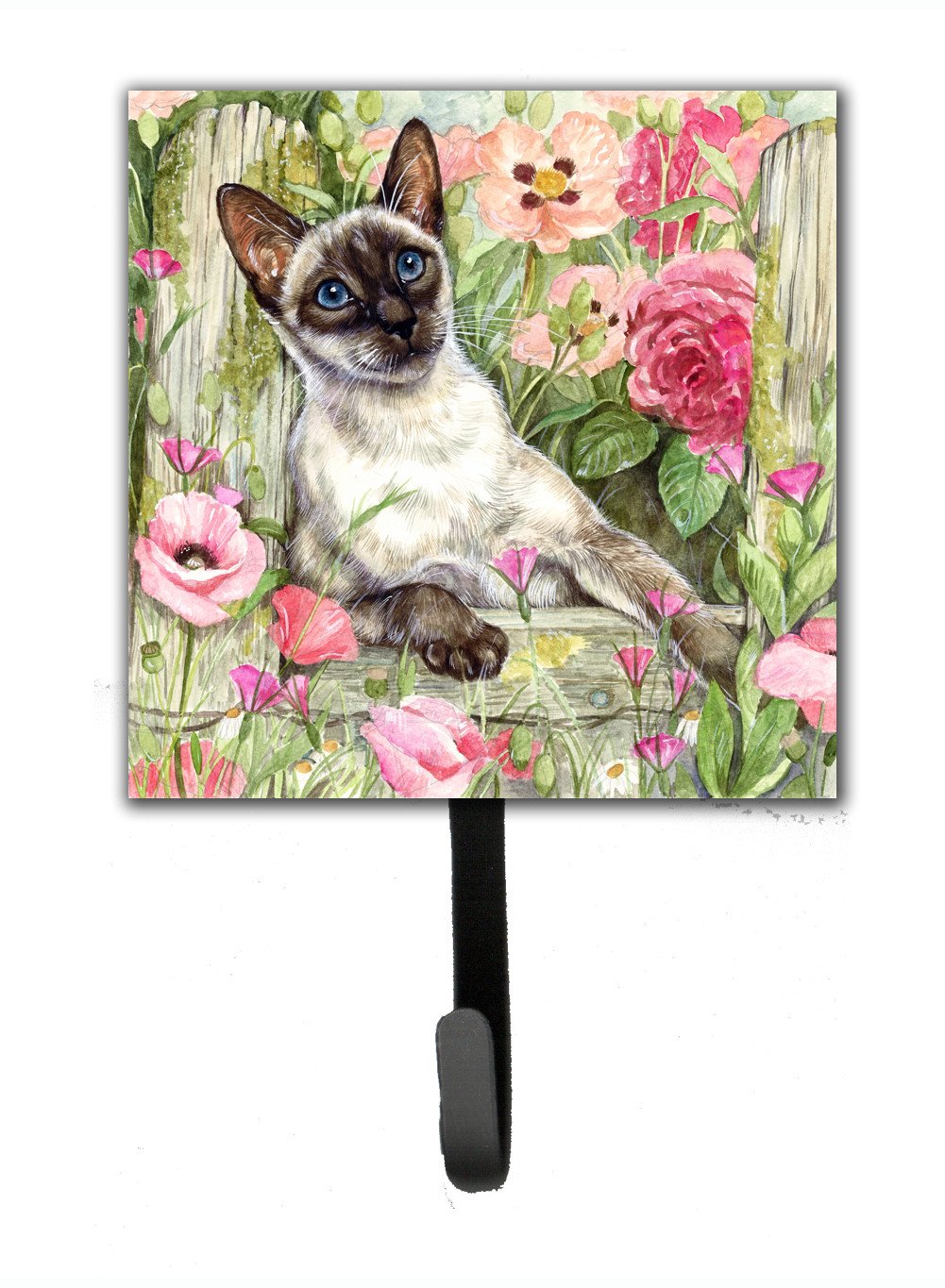 Siamese cat in the Roses Leash or Key Holder CDCO0033SH4 by Caroline's Treasures