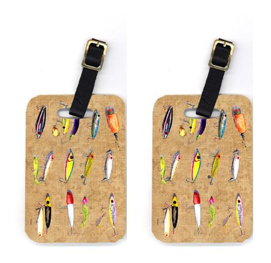 Pair of Fishing Lures Luggage Tags by Caroline's Treasures