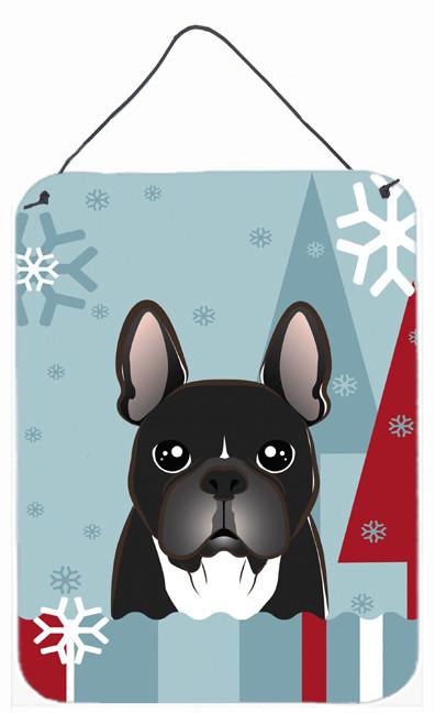 Winter Holiday French Bulldog Wall or Door Hanging Prints BB1723DS1216 by Caroline's Treasures