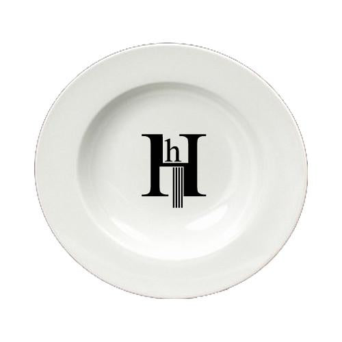 Letter H Initial Monogram Modern Round Ceramic White Soup Bowl CJ1056-H-SBW-825 by Caroline's Treasures