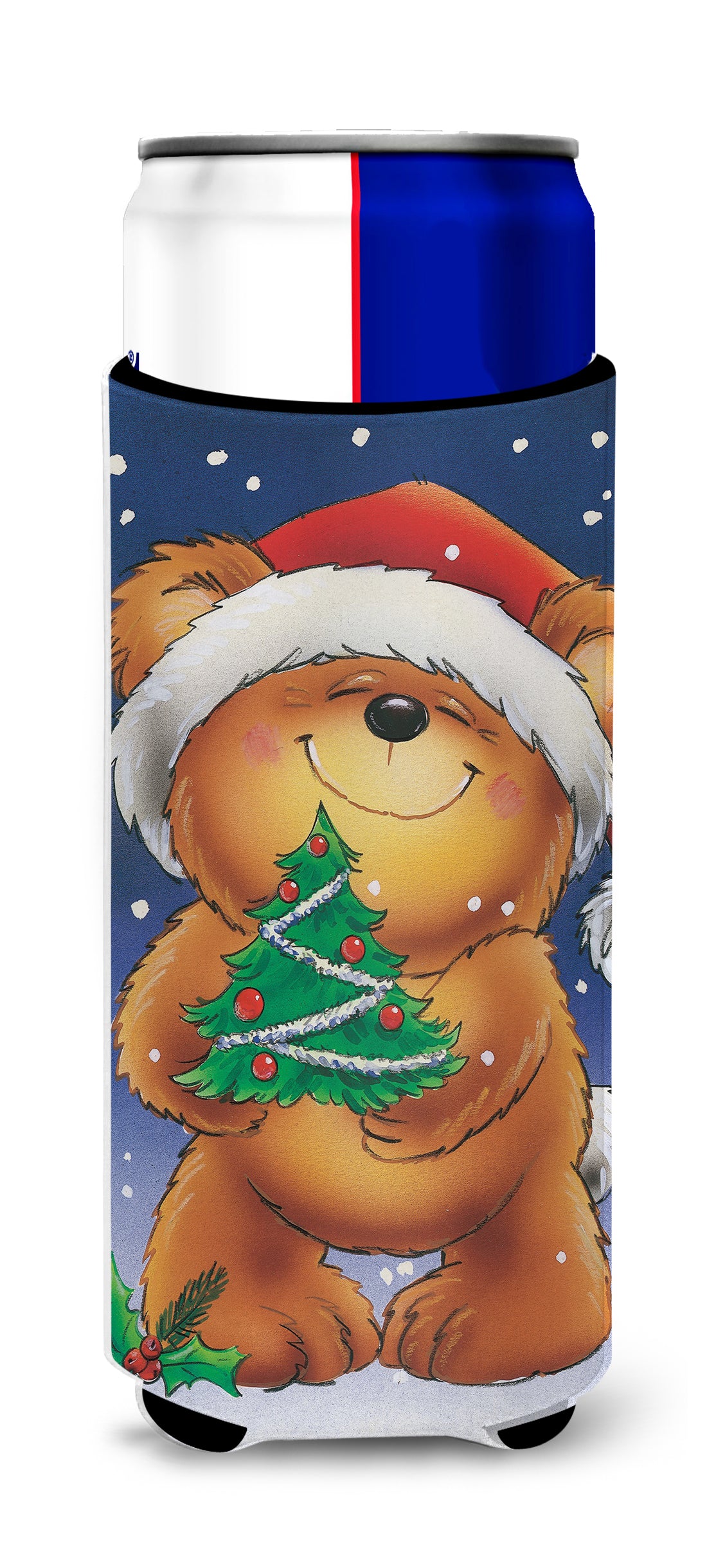 Teddy Bear and Christmas Tree Ultra Beverage Insulators for slim cans AAH7208MUK