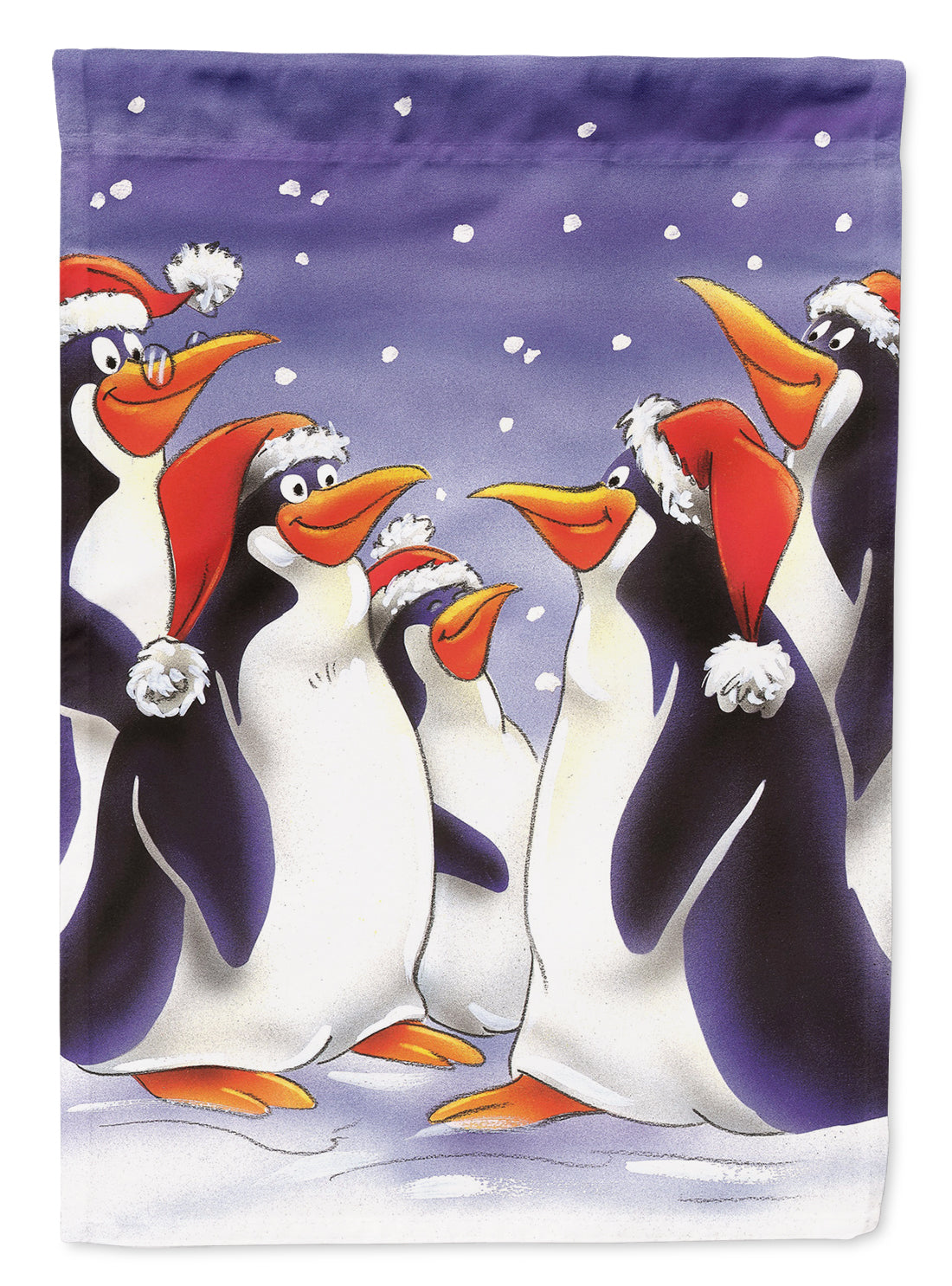 Holiday Penguins Flag Canvas House Size AAH7264CHF
