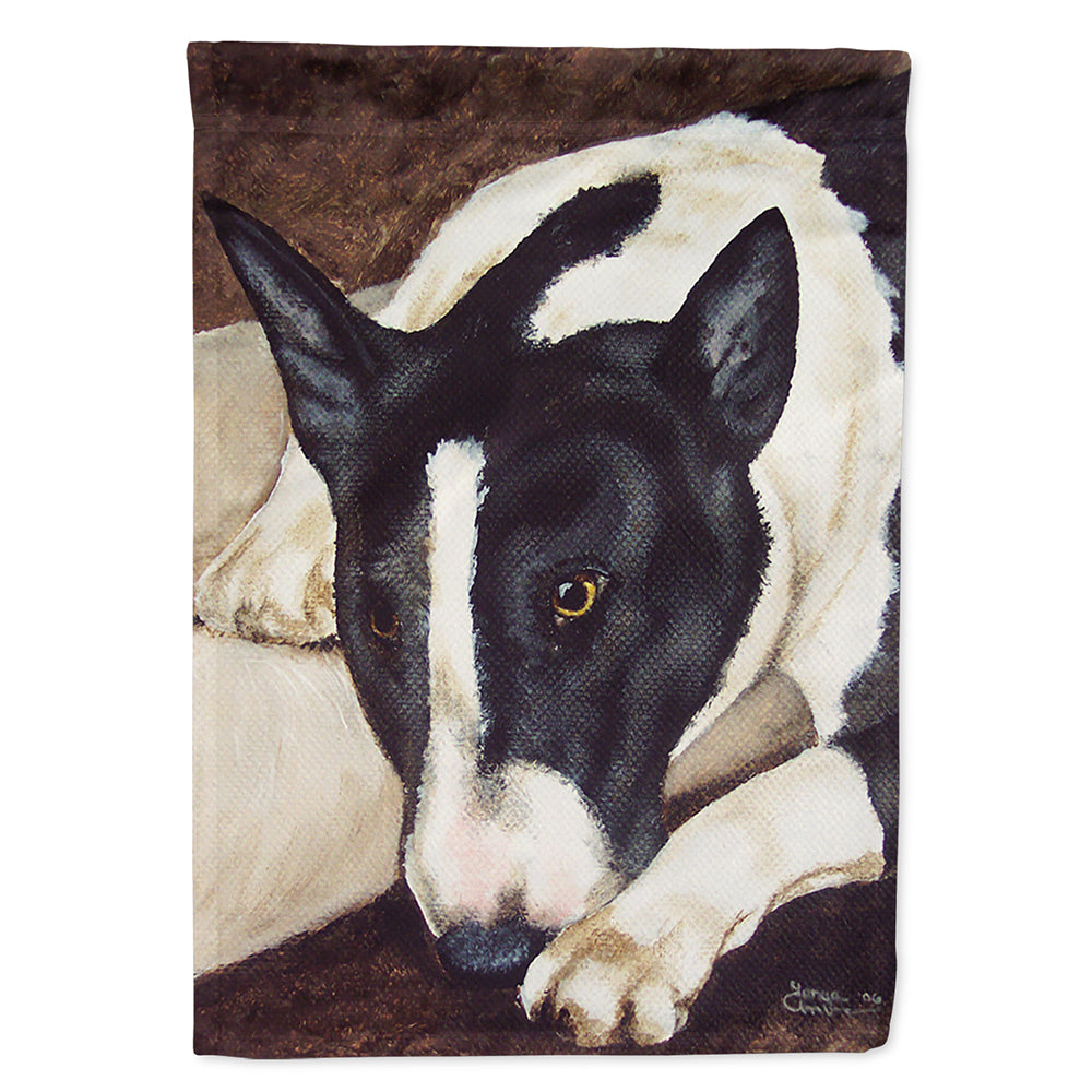 Bull Terrier by Tanya and Craig Amberson Flag Canvas House Size AMB1030CHF