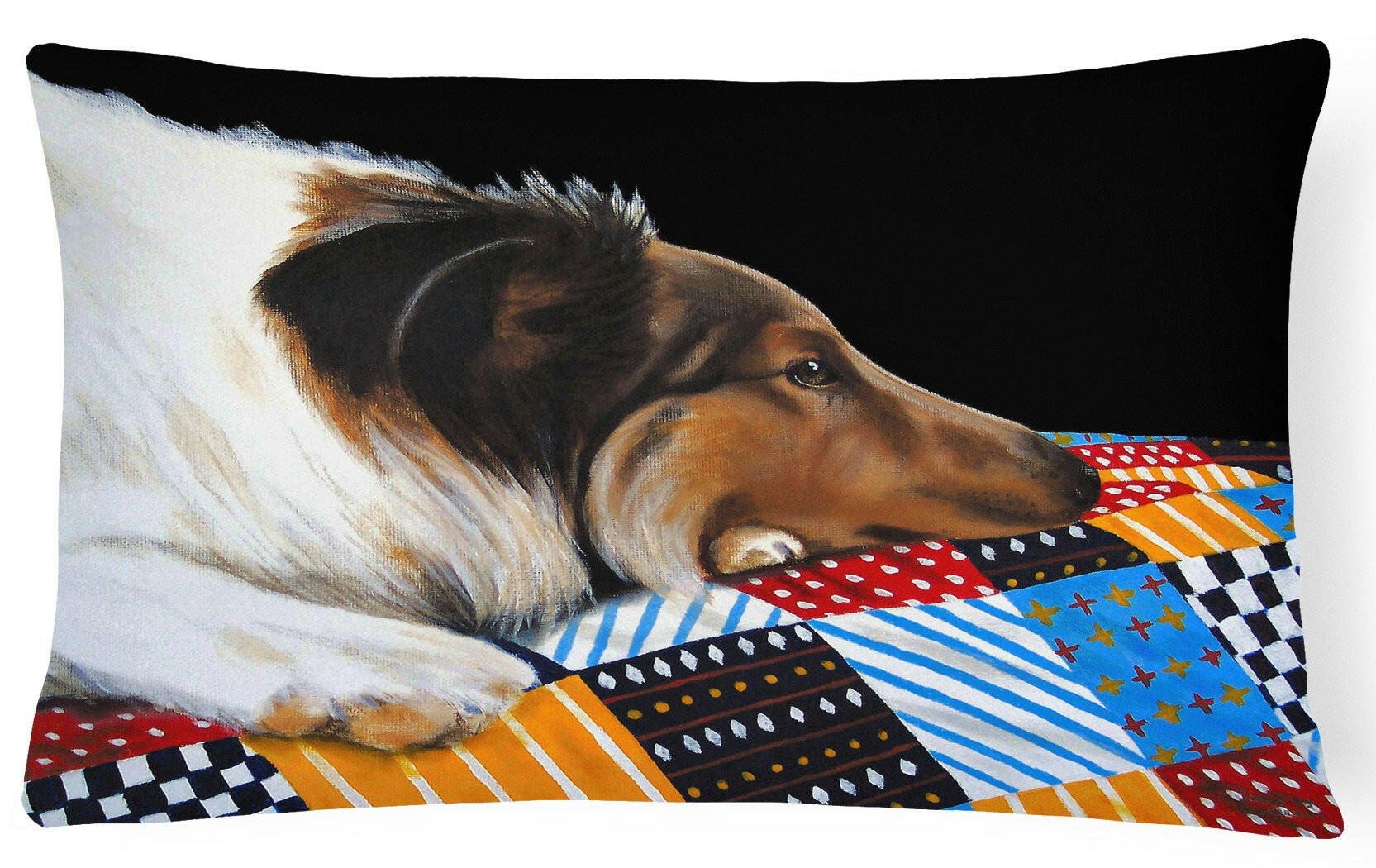 Day Dreamer Collie Fabric Decorative Pillow AMB1037PW1216 by Caroline's Treasures