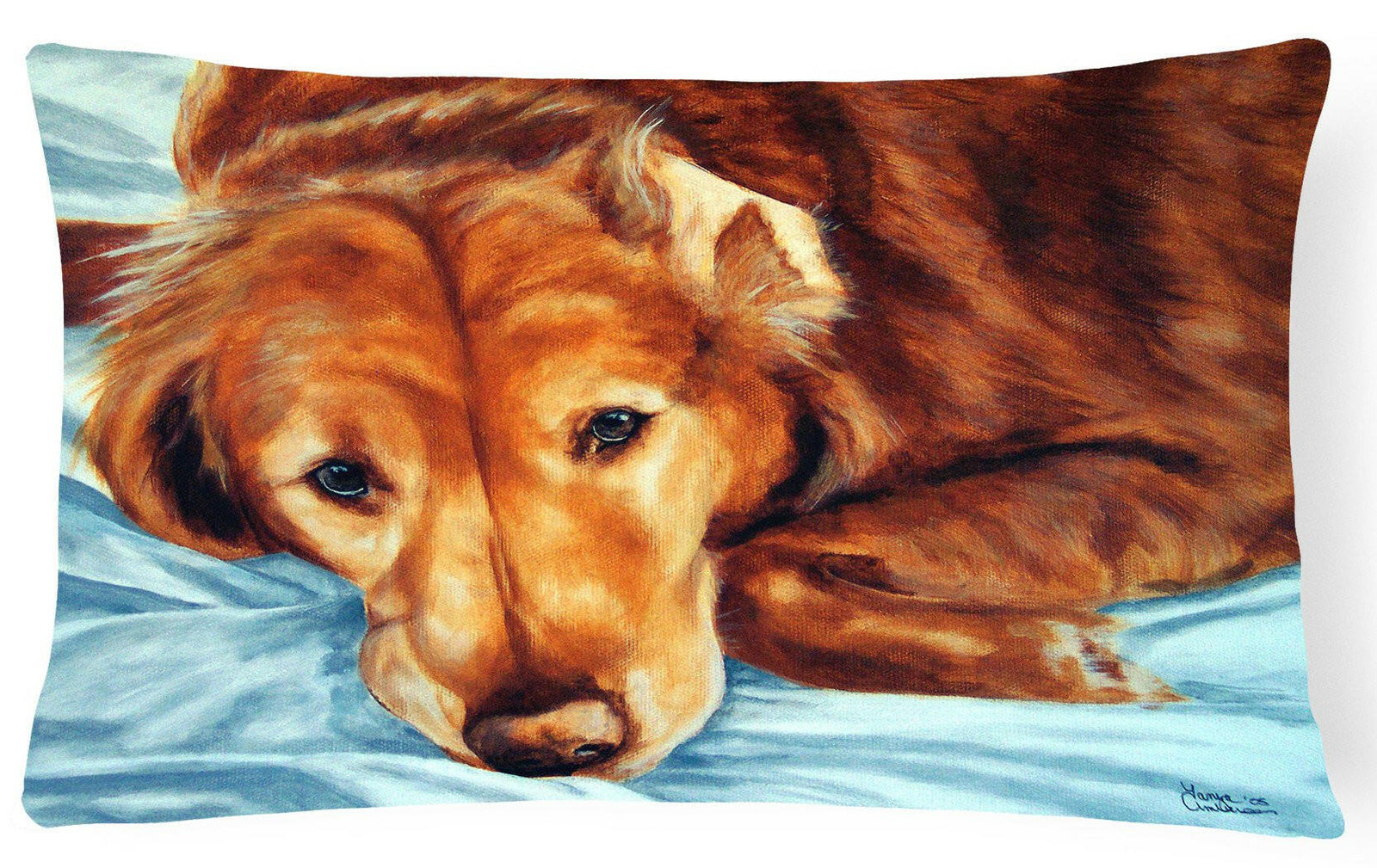 Golden Retriever by Tanya and Craig Amberson Fabric Decorative Pillow AMB1040PW1216 by Caroline's Treasures