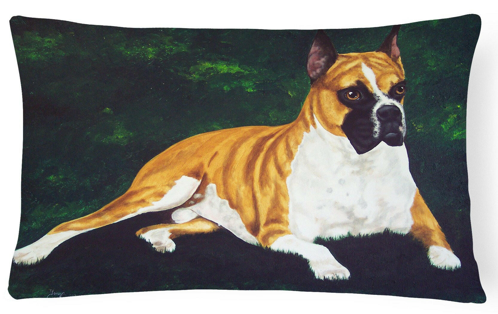 Dempsey Boxer Fabric Decorative Pillow AMB1064PW1216 by Caroline's Treasures