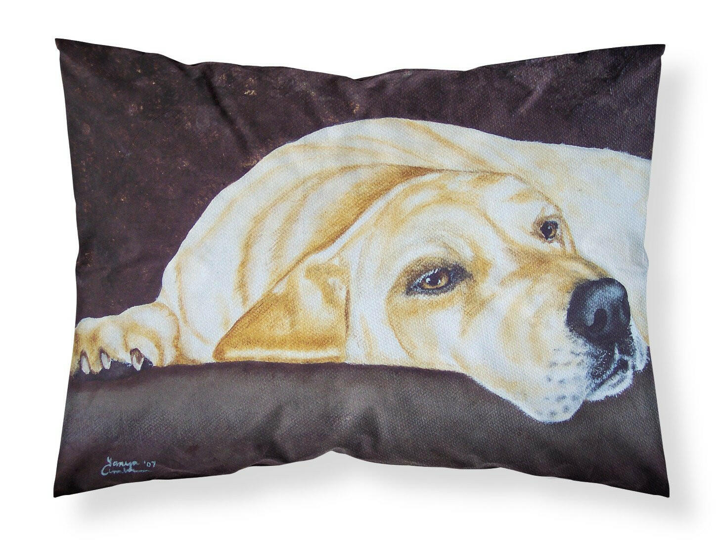 Naptime Yellow Labrador Fabric Standard Pillowcase AMB1072PILLOWCASE by Caroline's Treasures
