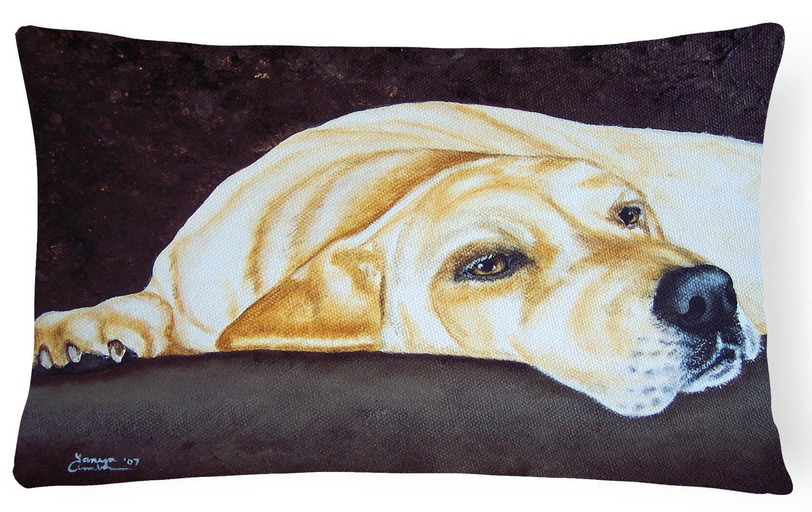 Naptime Yellow Labrador Fabric Decorative Pillow AMB1072PW1216 by Caroline's Treasures