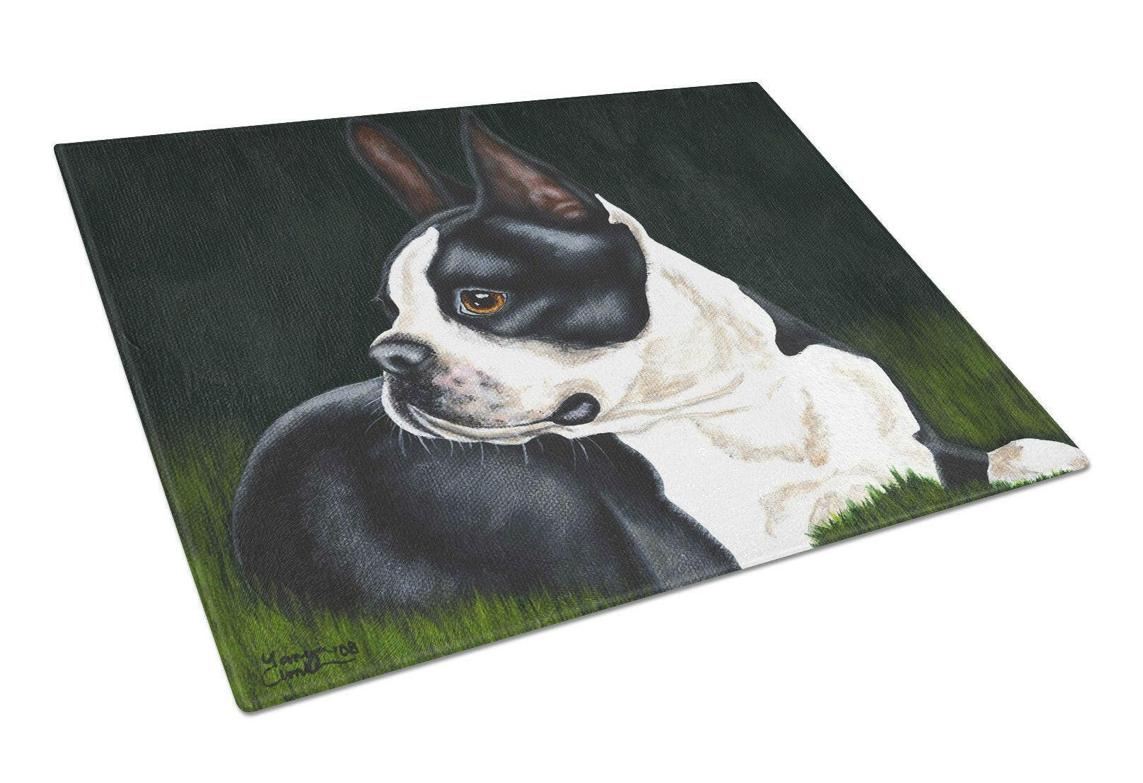 Boston Terrier Beauty Glass Cutting Board Large AMB1321LCB by Caroline's Treasures