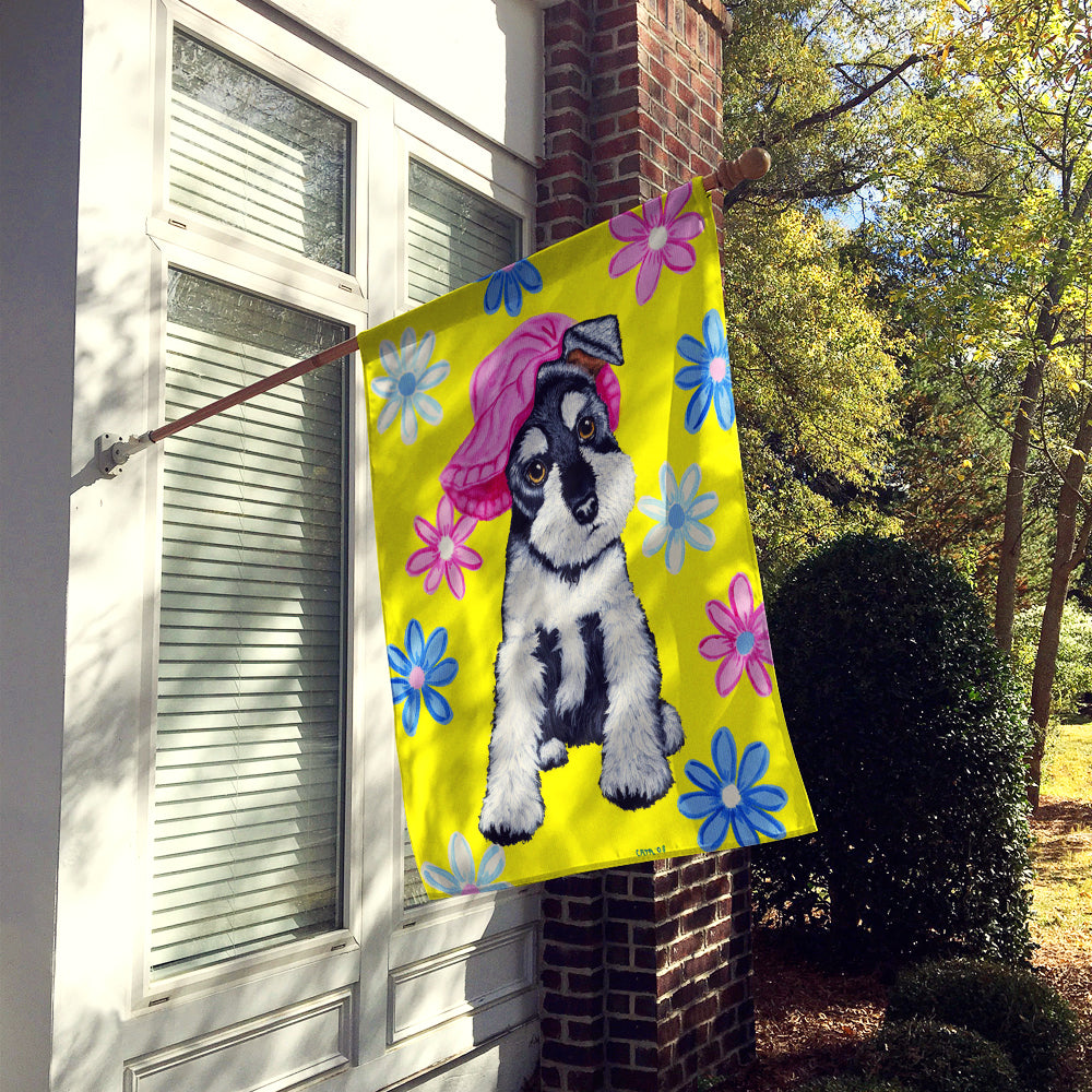 Spring Cutie Schnauzer Flag Canvas House Size AMB1331CHF