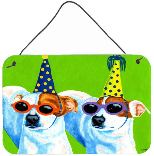 Party Animals Jack Russell Terriers Wall or Door Hanging Prints AMB1441DS812 by Caroline's Treasures