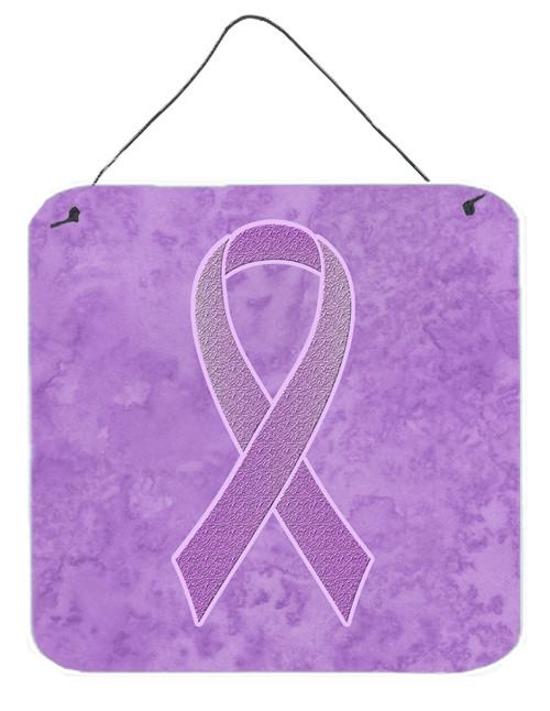 Lavender Ribbon for All Cancer Awareness Wall or Door Hanging Prints AN1200DS66 by Caroline's Treasures