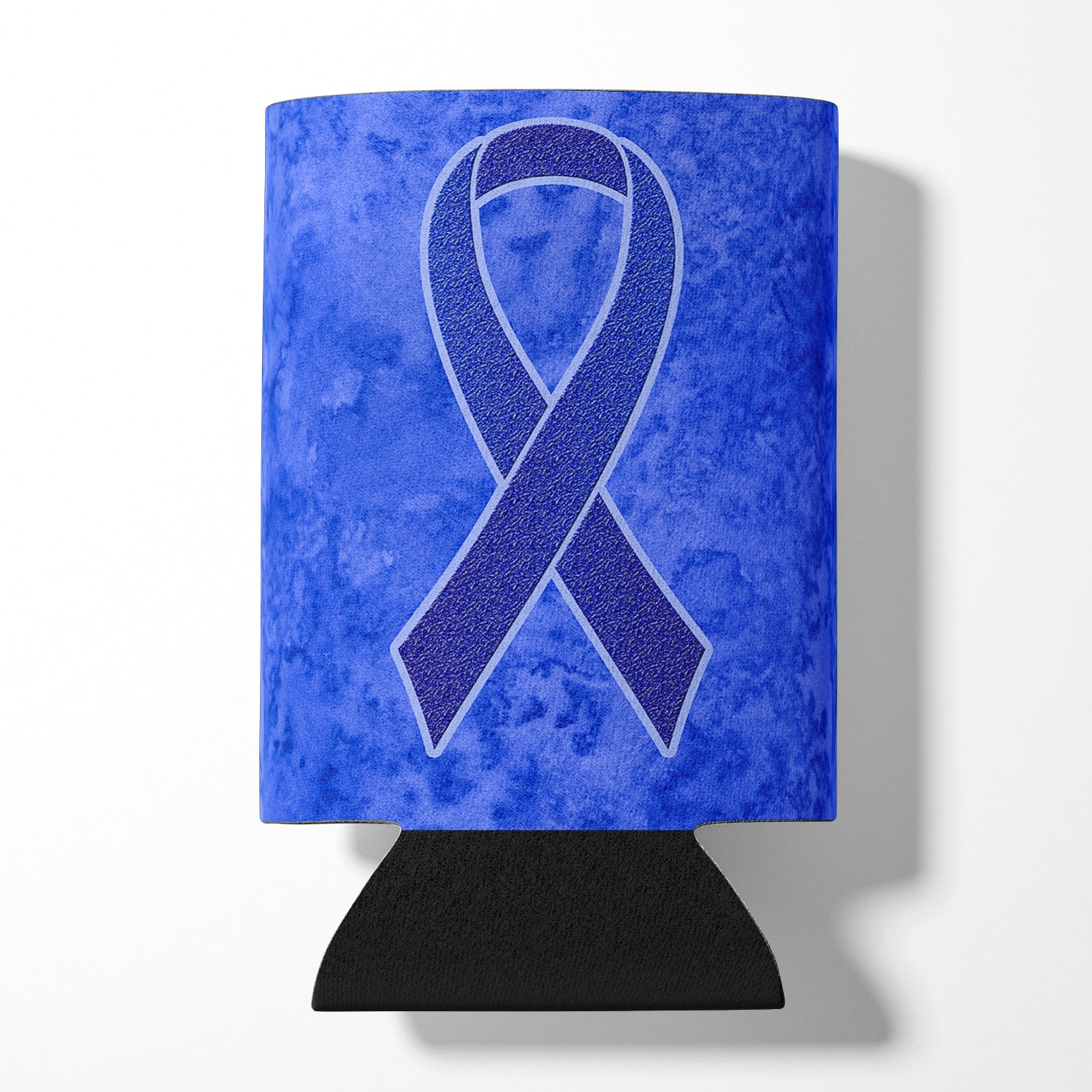 Dark Blue Ribbon for Colon Cancer Awareness Can or Bottle Hugger AN1202CC