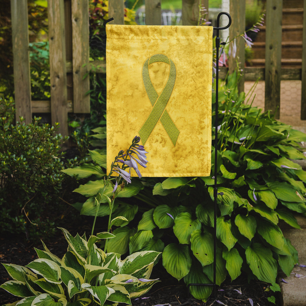 Yellow Ribbon for Sarcoma, Bone or Bladder Cancer Awareness Flag Garden Size AN1203GF