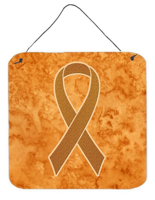 Orange Ribbon for Leukemia Awareness Wall or Door Hanging Prints AN1204DS66 by Caroline's Treasures