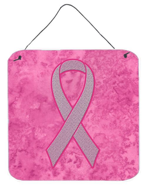 Pink Ribbon for Breast Cancer Awareness Wall or Door Hanging Prints AN1205DS66 by Caroline's Treasures