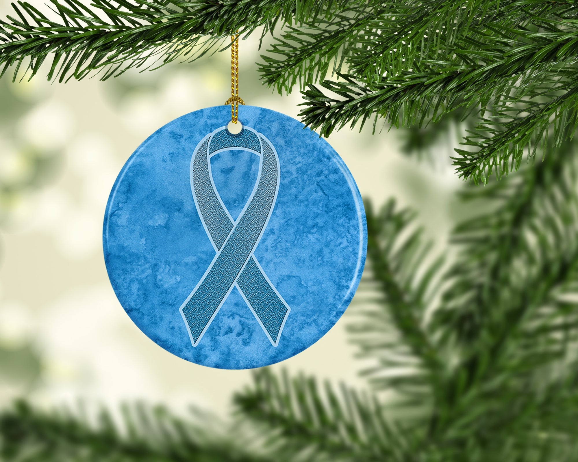 Blue Ribbon for Prostate Cancer Awareness Ceramic Ornament AN1206CO1 - the-store.com