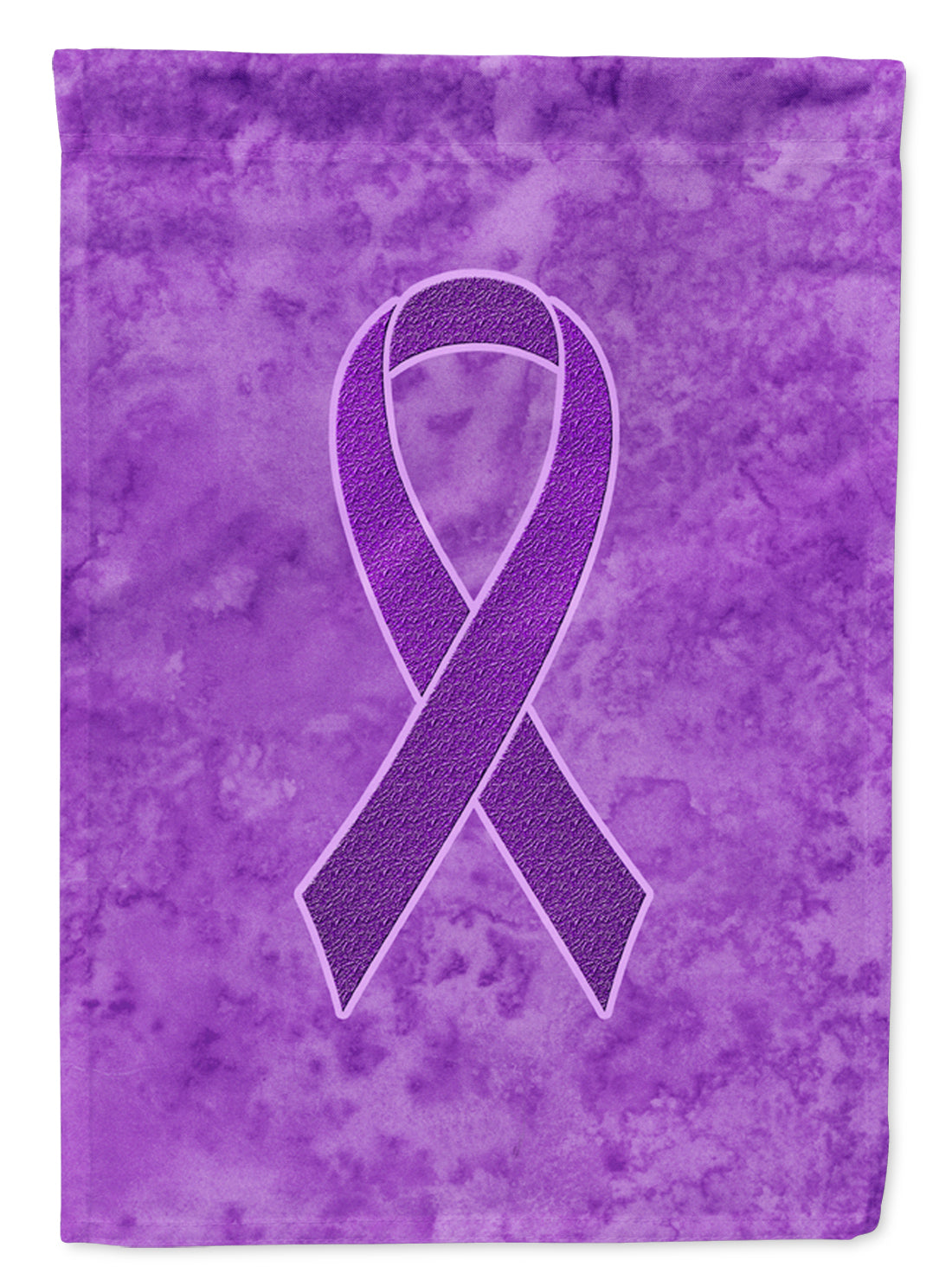 Purple Ribbon for Pancreatic and Leiomyosarcoma Cancer Awareness Flag Canvas House Size AN1207CHF