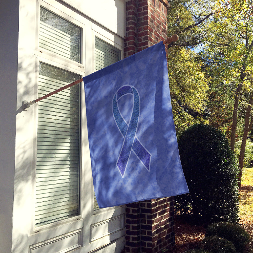 Periwinkle Blue Ribbon for Esophageal and Stomach Cancer Awareness Flag Canvas House Size AN1208CHF