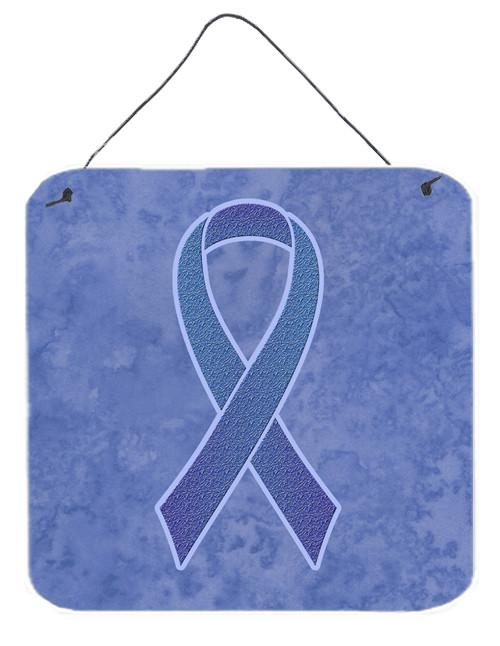 Periwinkle Blue Ribbon for Esophageal and Stomach Cancer Awareness Wall or Door Hanging Prints AN1208DS66 by Caroline's Treasures