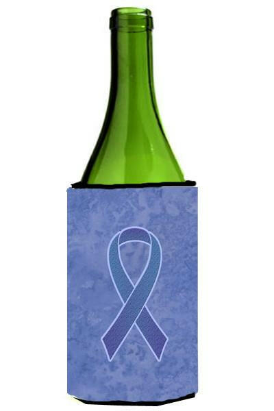 Periwinkle Blue Ribbon for Esophageal and Stomach Cancer Awareness Wine Bottle Beverage Insulator Hugger AN1208LITERK by Caroline&#39;s Treasures