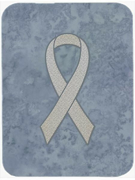 Clear Ribbon for Lung Cancer Awareness Glass Cutting Board Large Size AN1210LCB by Caroline&#39;s Treasures