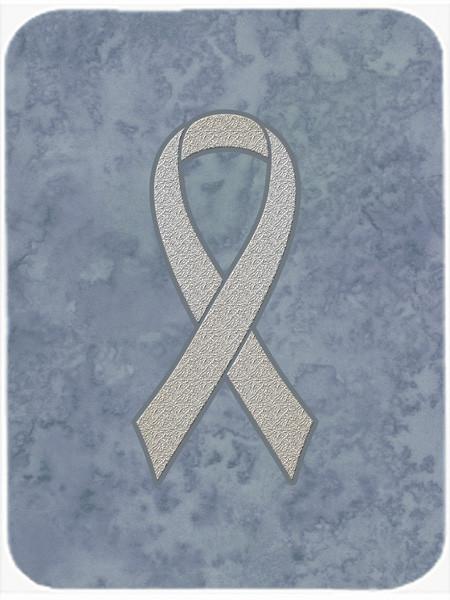 Clear Ribbon for Lung Cancer Awareness Glass Cutting Board Large Size AN1210LCB by Caroline's Treasures
