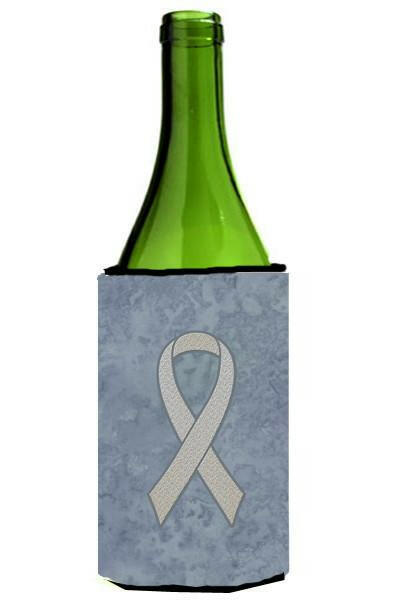 Clear Ribbon for Lung Cancer Awareness Wine Bottle Beverage Insulator Hugger AN1210LITERK by Caroline's Treasures