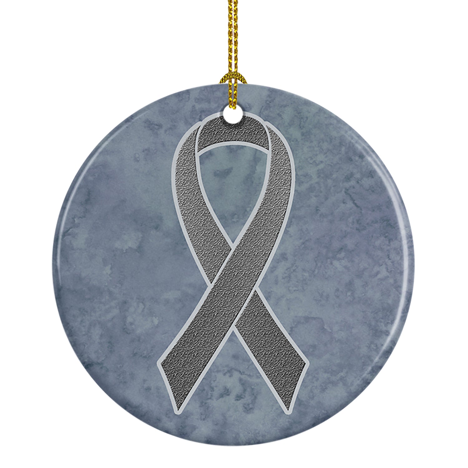 Grey Ribbon for Brain Cancer Awareness Ceramic Ornament AN1211CO1 - the-store.com
