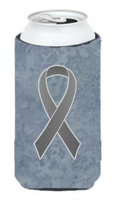 Grey Ribbon for Brain Cancer Awareness Tall Boy Beverage Insulator Hugger AN1211TBC by Caroline's Treasures