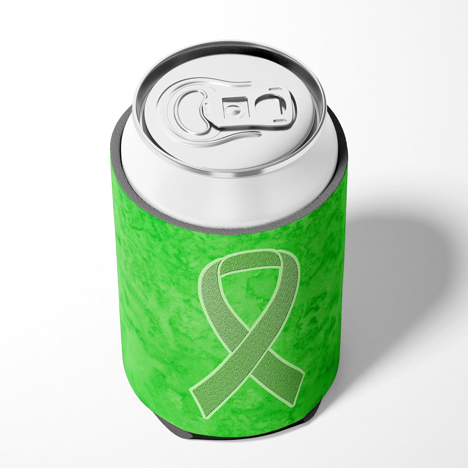 Lime Green Ribbon for Lymphoma Cancer Awareness Can or Bottle Hugger AN1212CC.