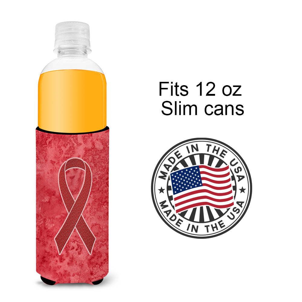Red Ribbon for Aids Awareness Ultra Beverage Insulators for slim cans AN1213MUK