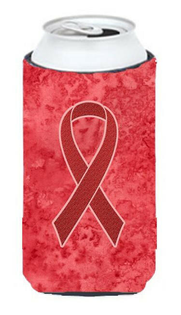 Red Ribbon for Aids Awareness Tall Boy Beverage Insulator Hugger AN1213TBC by Caroline's Treasures