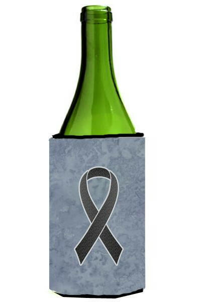 Black Ribbon for Melanoma Cancer Awareness Wine Bottle Beverage Insulator Hugger AN1216LITERK by Caroline's Treasures