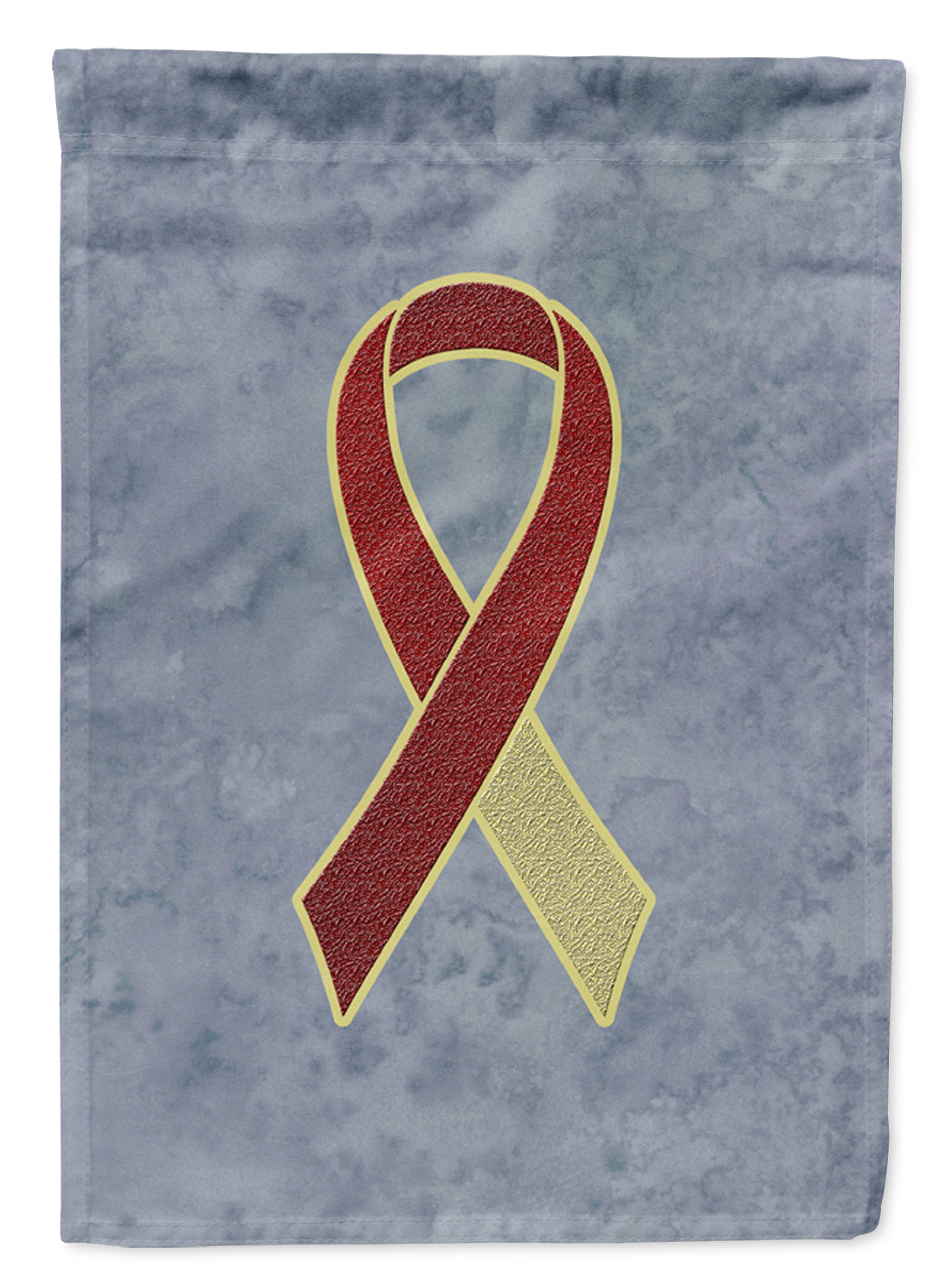 Burgundy and Ivory Ribbon for Head and Neck Cancer Awareness Flag Garden Size AN1218GF