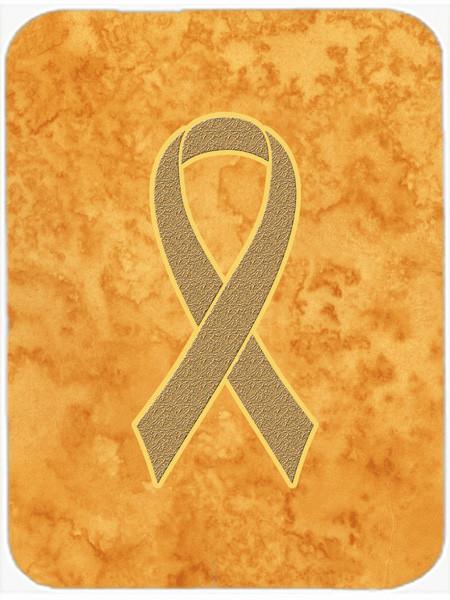 Peach Ribbon for Uterine Cancer Awareness Glass Cutting Board Large Size AN1219LCB by Caroline's Treasures