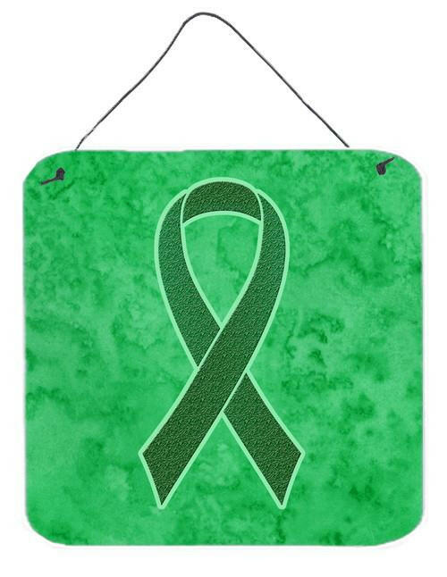 Kelly Green Ribbon for Kidney Cancer Awareness Wall or Door Hanging Prints AN1220DS66 by Caroline&#39;s Treasures