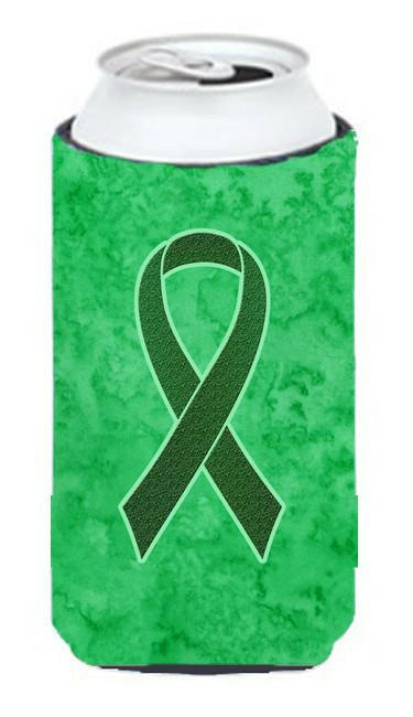 Emerald Green Ribbon for Liver Cancer Awareness Tall Boy Beverage Insulator Hugger AN1221TBC by Caroline's Treasures