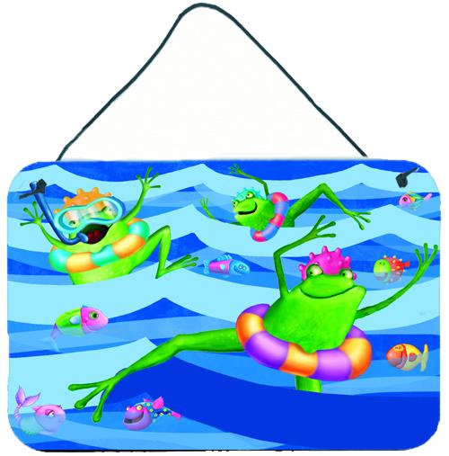 Frogs Swimming Wall or Door Hanging Prints APH0089DS812 by Caroline's Treasures