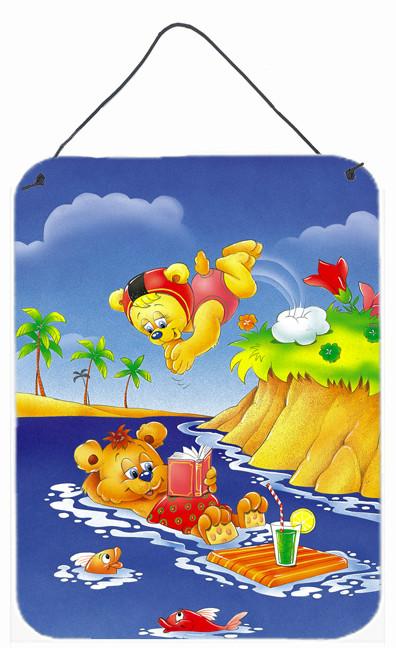 Teddy Bears Swimming and Diving Wall or Door Hanging Prints APH0240DS1216 by Caroline's Treasures