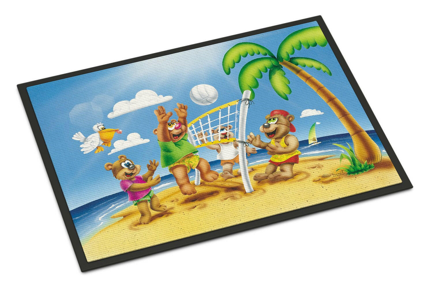 Bears Playing Volleyball Indoor or Outdoor Mat 24x36 APH0373JMAT - the-store.com