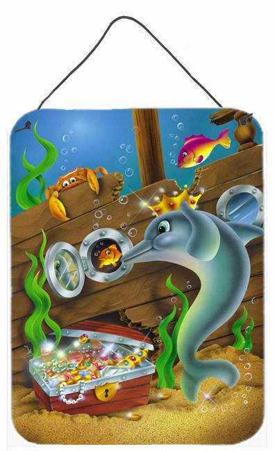 Dolphins Treasure Chest Wall or Door Hanging Prints APH0420DS1216 by Caroline's Treasures