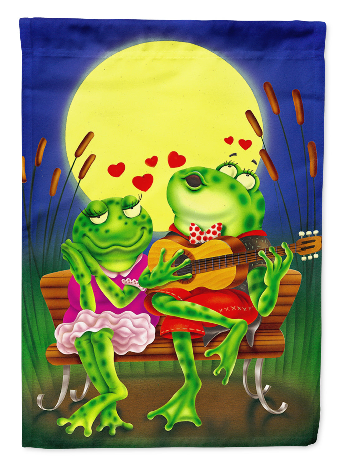 Frog Love Songs Flag Canvas House Size APH0522CHF
