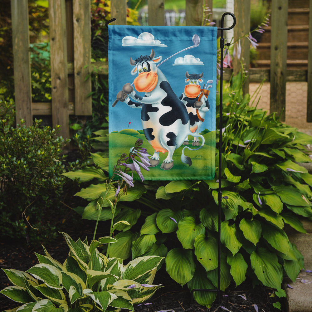 Cow playing Golf Flag Garden Size APH0535GF