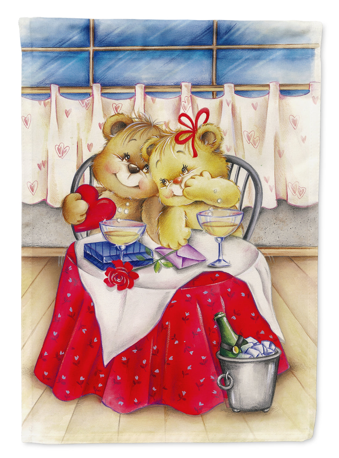 Teddy Bears In Love Valentine&#39;s Day Flag Garden Size