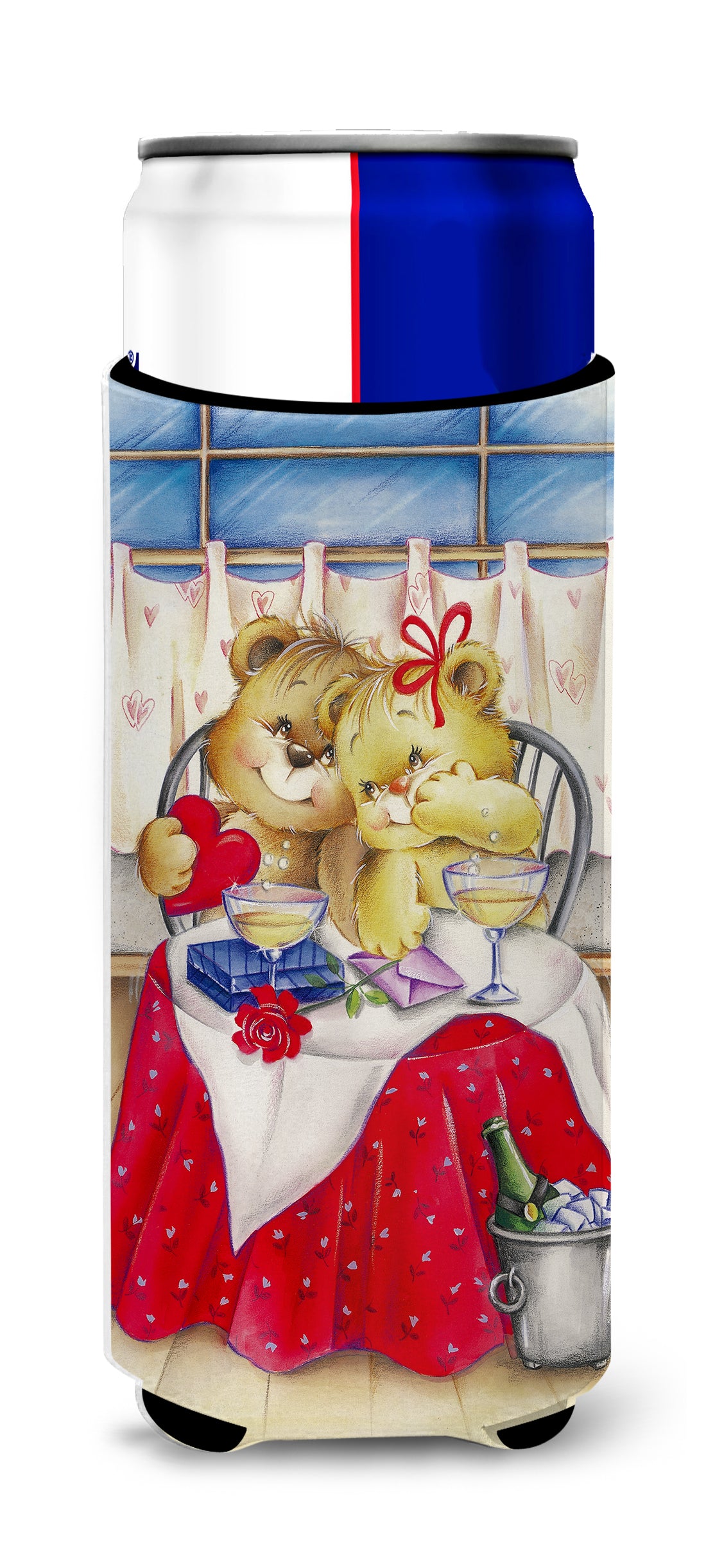 Teddy Bears In Love Valentine's Day  Ultra Beverage Insulators for slim cans APH0926MUK
